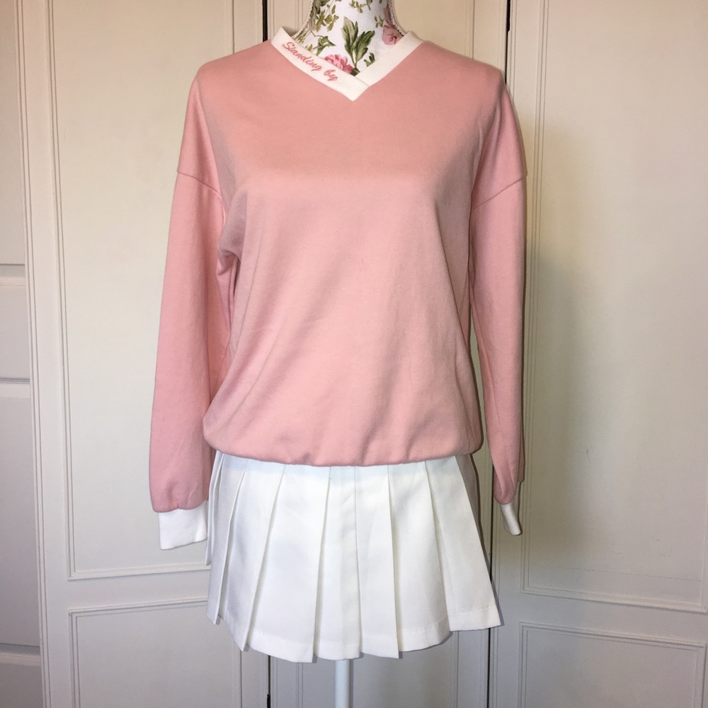 V-neck Color Block Sweater